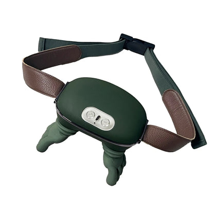 Rechargeable wearable biometric massager with hands-free design