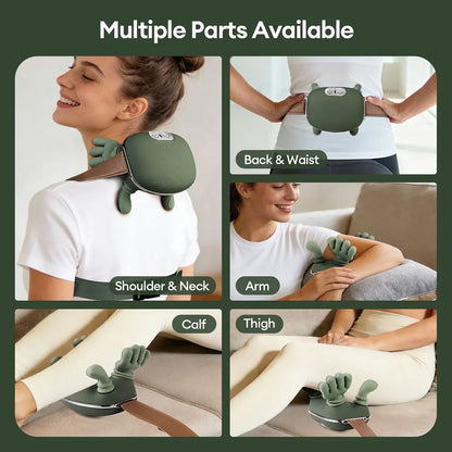 Ergonomic wearable neck massager for shoulder and trapezius support